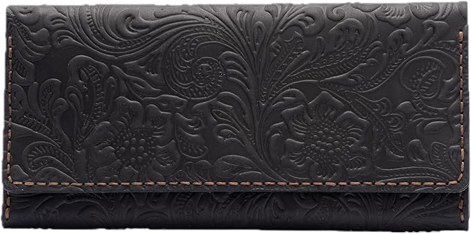 Mala Leather Women's Wallet – Black & Purple, Gift Boxed – Multiple Card Slots & Bill Compartments